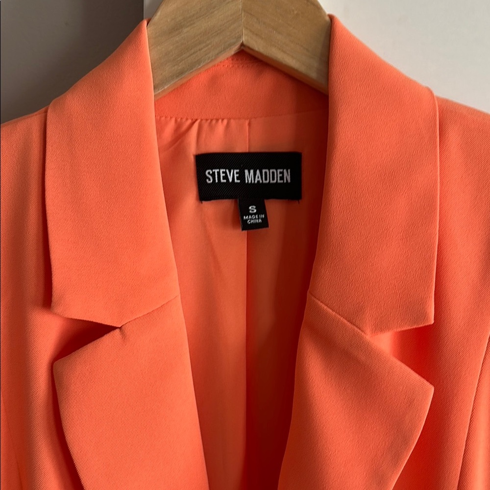 Steve Madden Orange Blazer Tailored Professional Jacket - Picture 2 of 3